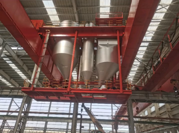 Electric system of the suction and discharge crane